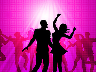 Image showing Disco Dancing Means Parties Celebrations And Fun
