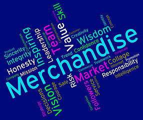 Image showing Merchantise Words Indicates Sale Produce And Products