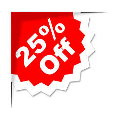 Image showing Twenty Five Percent Means Offer Savings And Promotional