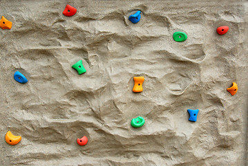 Image showing Rock climbing wall