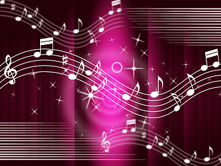 Image showing Purple Music Background Means Melody And Tune\r