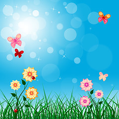 Image showing Floral Copyspace Represents Florals Copy-Space And Flower