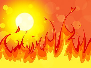 Image showing Fire Copyspace Represents Backgrounds Blaze And Solar