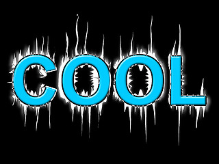 Image showing Cool Word Means Coldness Frost And Frosty