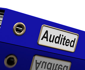 Image showing Audited Audit Indicates Auditor Verification And Binder