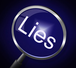 Image showing Lies Magnifier Represents No Lying And Correct