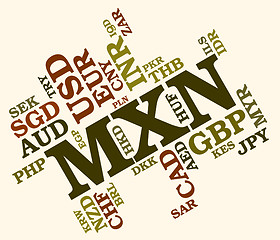 Image showing Mxn Currency Means Exchange Rate And Coin