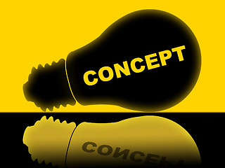 Image showing Concept Lightbulb Means Conceptualization Lamp And Theory