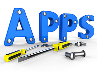 Image showing Apps Software Shows Programs Program And Internet