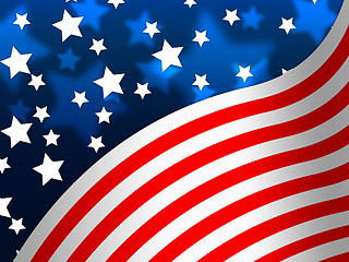 Image showing American Flag Banner Means States America And Stars\r