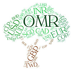 Image showing Omr Currency Indicates Omani Rials And Foreign