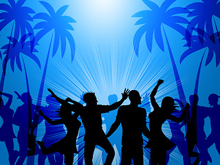 Image showing Tropical Island Represents Disco Dancing And Atoll