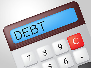 Image showing Debt Calculator Indicates Financial Obligation And Calculation