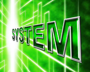 Image showing System Technology Represents High-Tech Systems And Digital