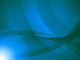 Image showing Wavy Turquoise Background Shows Digital Art Or Effect\r