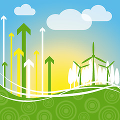 Image showing Wind Power Indicates Renewable Resource And Environment