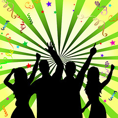 Image showing Disco Celebrate Represents Dancing Fun And Dancer