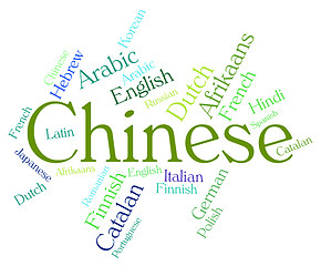 Image showing Chinese Language Means Text Communication And Languages