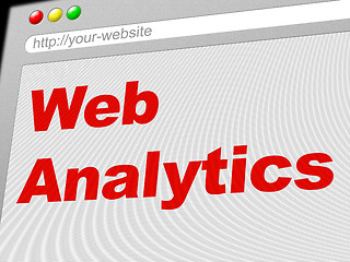 Image showing Web Analytics Represents Report Online And Collection