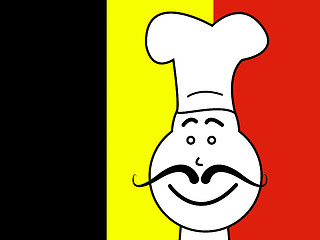 Image showing Chef Belgium Means Cooking In Kitchen And Catering