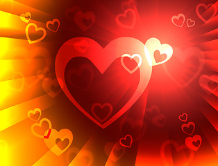 Image showing Hearts Background Means Valentines Wallpaper Or Romanticism\r