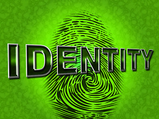 Image showing Identity Fingerprint Represents Log Ins And Brand