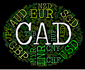 Image showing Cad Currency Represents Forex Trading And Coin