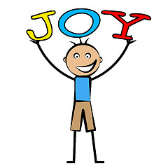 Image showing Joy Kids Means Positive Cheerful And Child