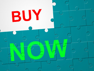 Image showing Buy Now Indicates At This Time And Bought