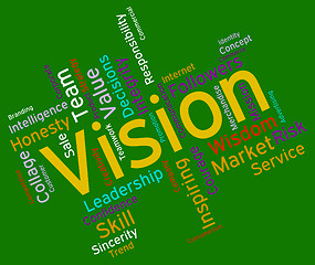 Image showing Vision Word Shows Future Goal And Aspire