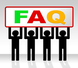 Image showing Frequently Asked Questions Shows Asking Info And Faq