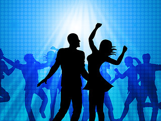 Image showing Disco Party Represents Dance Celebration And Joy