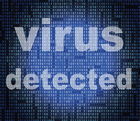 Image showing Virus Detected Represents Trojan Antiviral And Threat