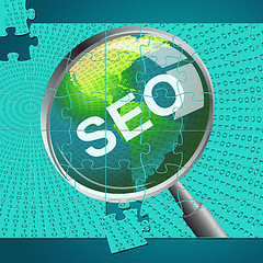 Image showing Seo Magnifier Shows Websites Magnifying And Website