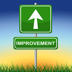 Image showing Improvement Sign Indicates Message Arrow And Advance
