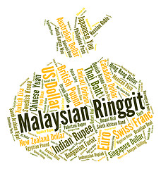 Image showing Malaysian Ringgit Represents Currency Exchange And Coinage