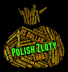 Image showing Polish Zloty Means Forex Trading And Currencies