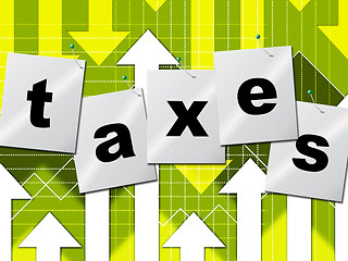 Image showing Graph Finance Represents Income Tax And Data