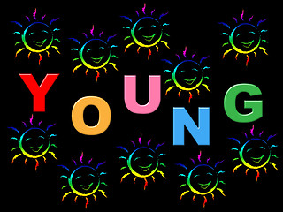 Image showing Joy Young Represents Children Youngsters And Joyful