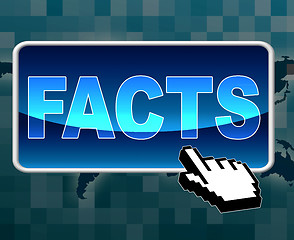 Image showing Facts Button Represents World Wide Web And Answers