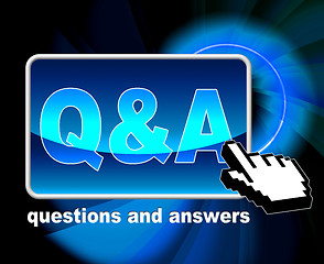 Image showing Q And A Means Frequently Asked Questions And Web