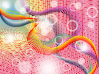 Image showing Red Twisting Background Means Colorful Wavy And Graph\r