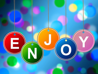 Image showing Enjoy Party Represents Happy Parties And Happiness