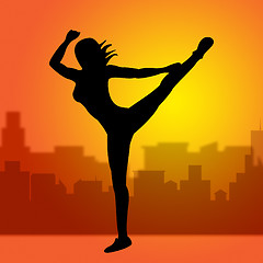 Image showing Dancing Posing Represents Yoga Pose And Spirituality