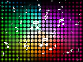 Image showing Music Color Background Means Jazz Classical And Notes\r