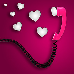 Image showing Romantic Call Indicates Text Space And Chat