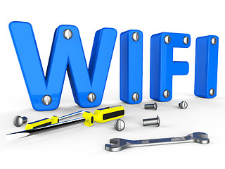 Image showing Wifi Tools Represents World Wide Web And Access