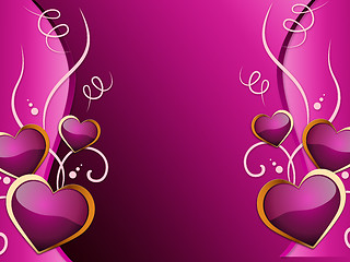 Image showing Hearts Background Means Romance  Attraction And Wedding\r