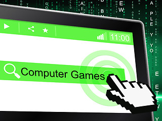 Image showing Computer Games Indicates World Wide Web And Entertaining