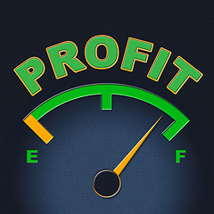 Image showing Profit Gauge Indicates Measure Indicator And Earn